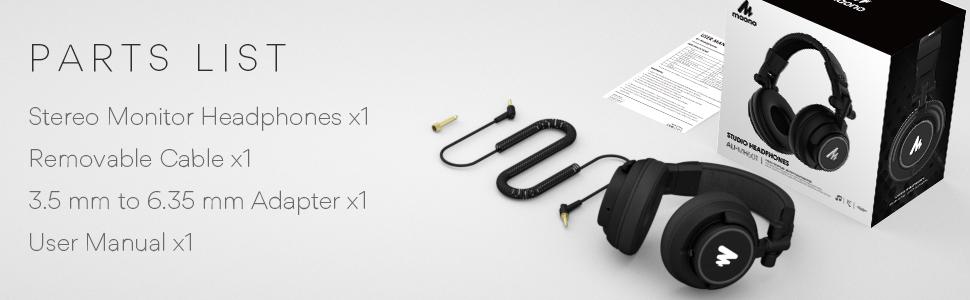 MAONO AU-MH601 headphones box contains