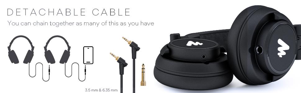 MAONO AU-MH601 headphones cords & inputs